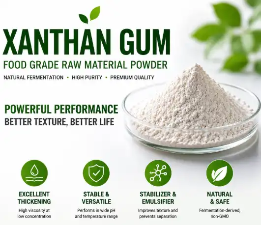 What are the applications of xanthan gum in food processing?